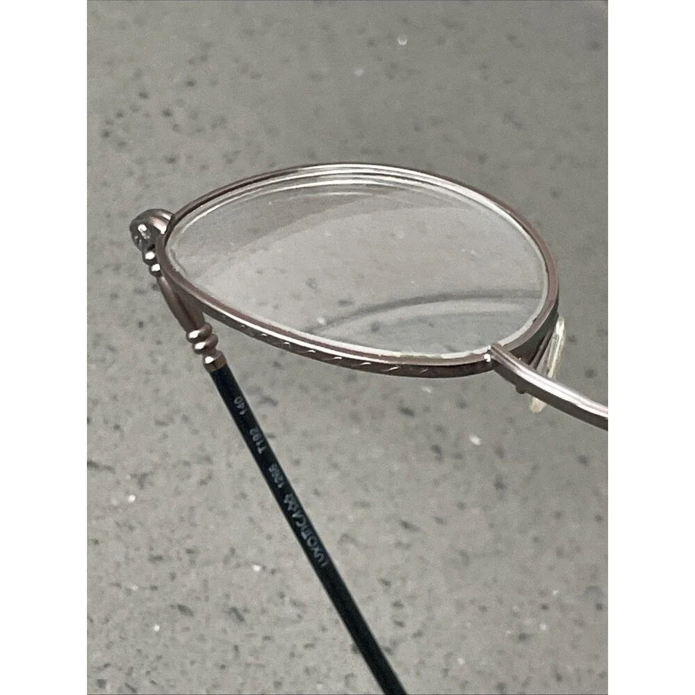 Luxottica Eyeglasses Frames ONLY 1266 T192 Full Rim 52-20-140 Italy round metal